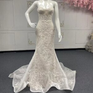 Customized Mermaid Quinceanera Dress Floral Scoop Spaghetti Straps Beading Back Lace Up Corset Sweet 16 Vestidos De 15 Anos
