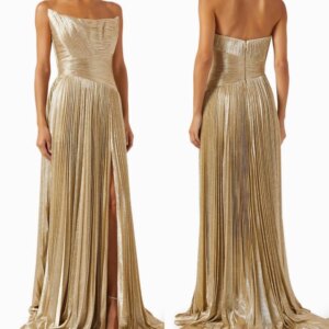 Customized s Draped A-line Strapless Bespoke Occasion Floor Length