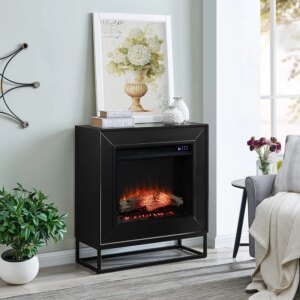Holly & Martin Frescan Electric Fireplace, New Black