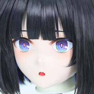 Customize Character Female/Girl Resin Kig Full Head With Lock Anime Cosplay Japanese Anime Kigurumi Mask