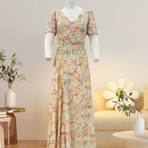 Customized V-neck Bead Bridal Wedding Mom Dress Evening Dress