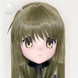 Customize Character Female/Girl Resin Kig Full Head With Lock Anime Cosplay Japanese Anime Kigurumi Mask