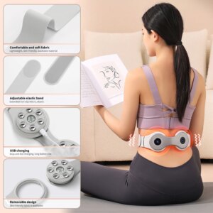Multifunctional Infrared Waist Massager by Suyzeko, Portable Massage Pad with 3 Adjustable Vibration Levels for Deep Tissue Lumb