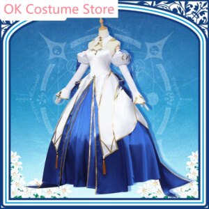 Anime! Fate/Grand Order FGO Arcueid V1.0 Princess Game Suit Gorgeous Dress Uniform Cosplay Costume Halloween Party Outfit