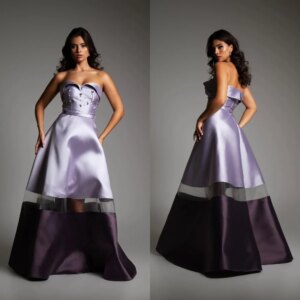 Customized Exquisite Sweetheart Ball Gown Floor Length es Rhinestone Satin Customized