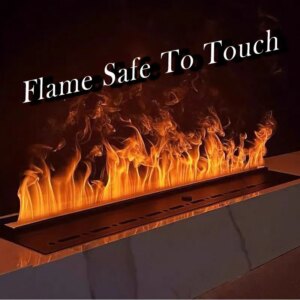 LED Mist Fireplace with Remote – Decorative Fake Flame for Christmas/Wedding Free Touch Fireplace Colorful Flame Chnaged