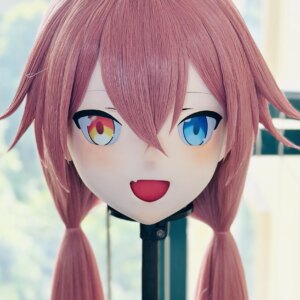 Customize Character Female/Girl Resin Kig Full Head With Lock Anime Cosplay Japanese Anime Kigurumi Mask