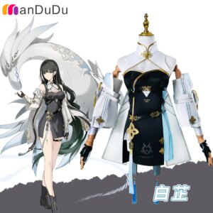 Wuthering Waves Baizhi Cosplay Costume Role Play Comic Con Dress Hallowmas Party Wigs Animation Prop