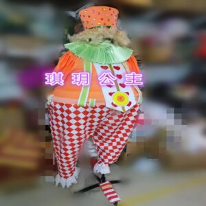Clown Perform Costume Fat Funy Suit Joker Cruise Event Festival Show Cosplay outfit