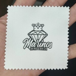 Printed Custom Logo 6000Pcs 8*8Cm Silver Polishing Cloth Customize Jewelry Tool Cleaning Opp Bag Individual Pack Wiping Suede