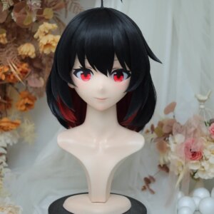 (NFD36–28)Customize Full Head With Lock Pretty Female/Girl Japanese Animego Character Kig Cosplay Kigurumi Mask Crossdress Doll