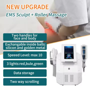 Hot Sales 2 in1 EMS Body Sculpt Muscle Stimulator Machine Ems Vacuum Roller slimming Machine for Weight Loss Machine