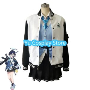 Yu-Cosplay Kagami Chihiro Cosplay Costume Game Blue Archive Cosplay Suit Women High School Uniforms Coat Vest Shirt Skirts