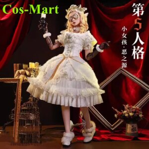 Cos-Mart Game Identity Ⅴ Little Girl Cosplay Costumes Recall Lassock Fashion White Uniform Dress Suit Full Set Women
