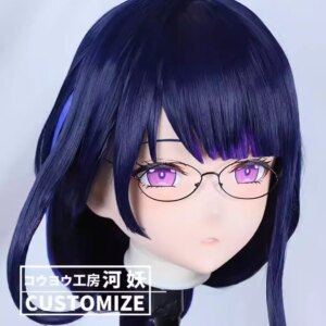 C-58-58 Customize Full Head Resin Cartoon Cosplay Japanese Character Anime Role Play Crossdress Kigurumi Mask With Back Shell