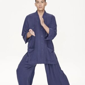 High Quality Spring New Cotton and Linen 3/4 Sleeve Monk Costume Short Gown Meditation Small Shirt