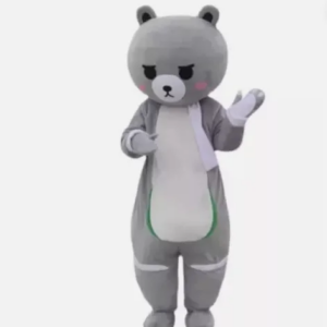 New Adult Hot Sale Foam Cute Grey Bear Cartoon Mascot Costume Plush Christmas Fancy Dress Halloween Mascot Costume