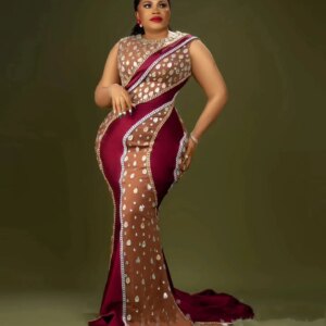 Satin Dresses For Special Occasions Rhinestones Evening Formal Party Birthday Second Engagement Gowns African Aso Ebi Burgundy