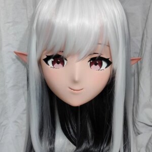 (GLb0355)Customize Character Female Girl Resin Half Head Crossdress Cosplay Japanese Anime Role Kigurumi Mask With Eyes And Wig