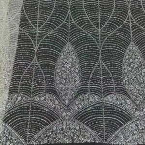 High Quality African White Handmade Beaded Lace Fabirc Sewing sequins Embroidery Nigreian Lace Fabric Women Wedding TS2906