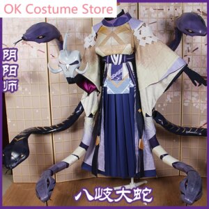 Anime! Onmyoji Yamata no Orochi Heiankyo Battle Suit Gorgeous Kimono Uniform Cosplay Costume Halloween Outfit