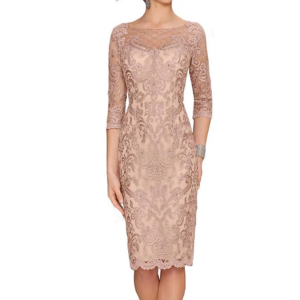 New quarter sleeved lace formal dress for the bride’s mother’s wedding dress