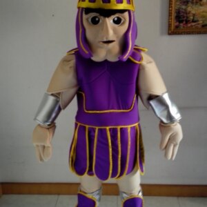 purple spartan mascot knight spartan costume trojan cosplay cartoon character fancy dress anime theme carnival costume40803