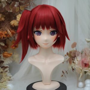 (NFD311-18)Customize Full Head With Lock Pretty Female/Girl Japanese Animego Character Kig Cosplay Kigurumi Mask Crossdress Doll