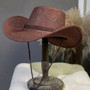 Large hat for women outdoor travel photo riding cowboy men