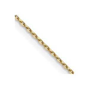 14K 16 inch.8mm Diamondcut Cable with Lobster Clasp Chain
