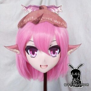 (KM5156)Quality Handmade Female/Girl Resin 3/4 Head Japanese Cartoon Character Mystia Lorelei Cosplay Kigurumi Mask Crossdresser