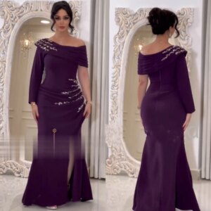 Customized Evening Saudi Arabia Jersey Pleat Rhinestone Wedding Party Mermaid One-shoulder Bespoke Occasion Gown Midi Dresses