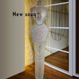 2025 Customized Crystal Diamond Full Beaded Party Dress Women Evening Dresses Luxury Birthday Party Dress Long Engagement Gowns