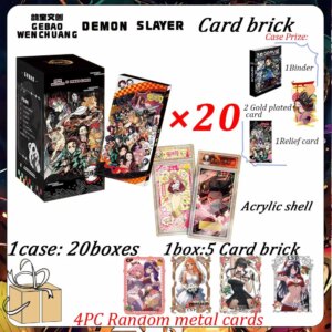 2025 Newest GEBAO WEN CHUANG Demon Slayer Card Brick Hobby Collectible Card Doujin Booster Box Birthday Gifts
