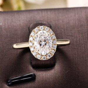 Provence Classic 14K gold F Color 1ct Customized Lab Grown Diamond Rings for Women Luxury Wedding Fine Jewelry Engagement Gift