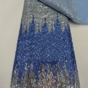 African Lace Fabric 2025 Sequins Beaded Embroidery Groom Nigerian Bridal High Quality French Tulle Lace Fabric For Wedding Party