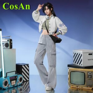 CosAn Game Identity Ⅴ Qi Shiyi Cosplay Costumes Curio Dealer Cos OPH E-sports Clothing Fashion White Uniform Suit Full Set
