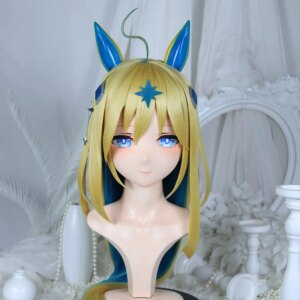 Customize Character Female/Girl Resin Kig Full Head With Lock Anime Cosplay Japanese Anime Kigurumi Mask