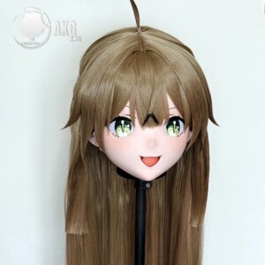 (AL50)Customize Character Crossdressing Female/Girl Resin Full/Half Head With Lock Anime Cosplay Japanese Animego Kigurumi Mask