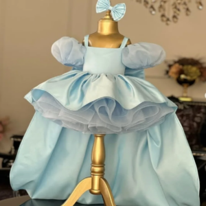 Princess Pink Blue Flower Girls Dress Hi Low Girls First Holy Communion Birthday Dress Kid Pageant Party Dress 2025 Customized
