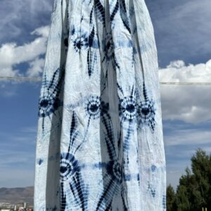 Ancient Tie-Dyed Skirt Dali Bai Ethnic Group Hand-Dyed Grass and Wood Dyed Lengthened Tall