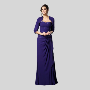 Plus Size Mother Of The Bride Dresses A-line Chiffon Beaded With Jacket Long Groom Mother Dresses For Wedding Customized