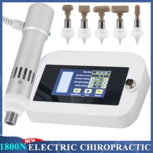 1800N Electric Correction Gun Chiropractic Adjusting Tools 10 Heads Spinal Therapy Intensity Adjustable Body Relaxation Massager