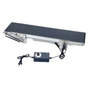 100*500mm Metel Adjustable Speed Motor Electric Conveyor Belt with Forward Assembly Line Experiment Friction for Robotic Arm Kit