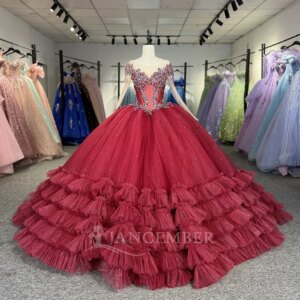 Quinceanera Dresses Ball Gown Short Sleeves Birthday Dress Luxury Special Occasion Gown Customized vestidos de 15 quinceañera