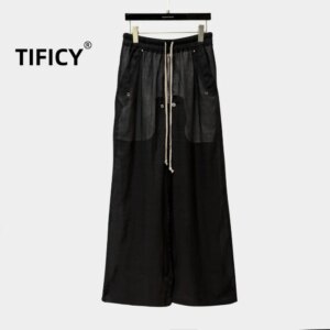 High Street Dark RO Pant Men’s New Casual Loose Made Linen Material Runway Style Versatile Street Trendy Casual Pants