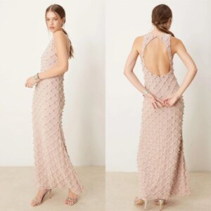 Customized Exquisite Pearls Evening Dress Modern Crew Neck Sleeveless Homecoming Dress Luxury Backless Special Occasion Gowns