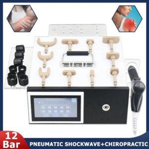 New 2 IN 1 Pneumatic ShockwaveTherapy Machine 12Bar For ED Treatment Pain Relief Body Massage Relaxation Professional Massager