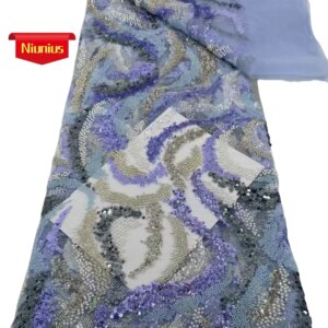 2025Latest Best Quality Mixed Colors Luxurious Elegant Mesh Sequin lace With Stones Fabric For Wedding Evening Dresses NN1895_R