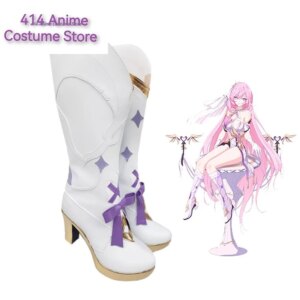 Game Honkai Impact 3 Elysia Herrscher of Human Ego Cosplay Boots Customized Leather Shoes for Adults and Kids
